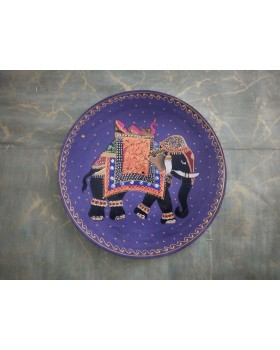 Wooden Wall Decor Plate - Purple Wooden Wall Decor Plate - Purple